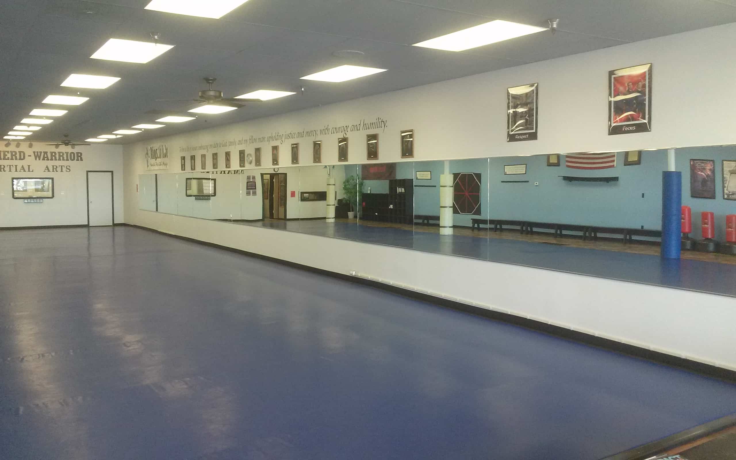 Interior view of the mirror at Shepherd-Warrior Martial Arts