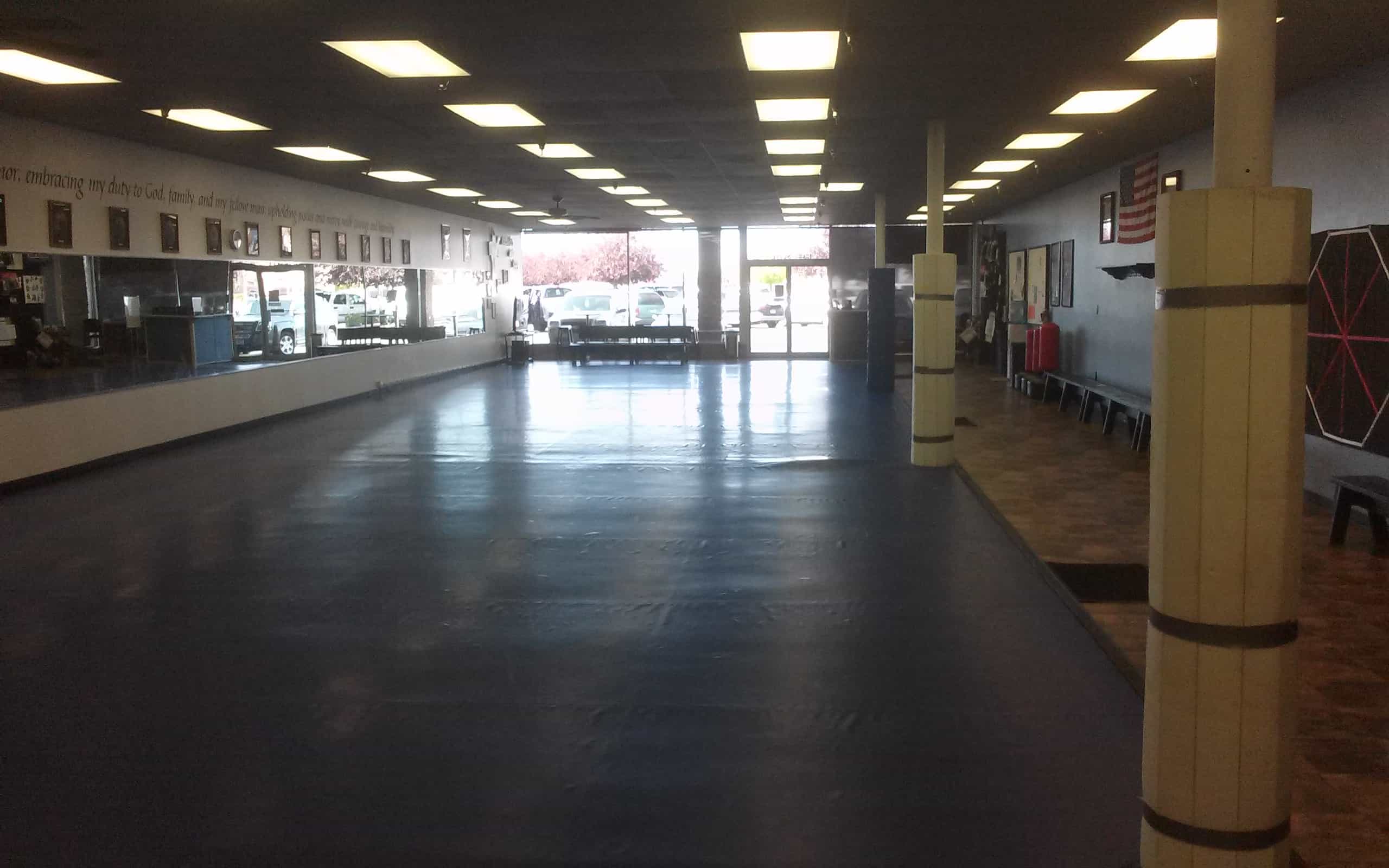 Interior view of the mat at Shepherd-Warrior Martial Arts